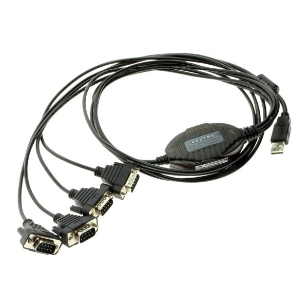 4 Port Professional RS-232 USB 2.0 to Serial Adapter