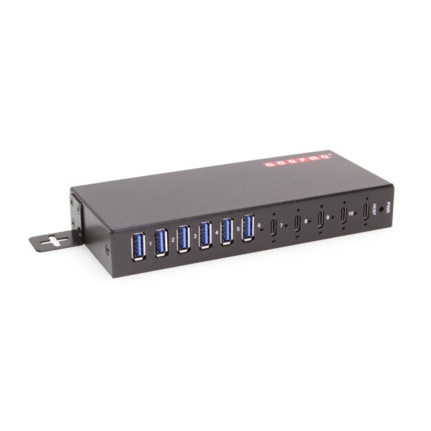 10-Port USB 3.2 Gen 2 Hub - 6 Type-A Ports 4 Type-C Ports & ESD Protection