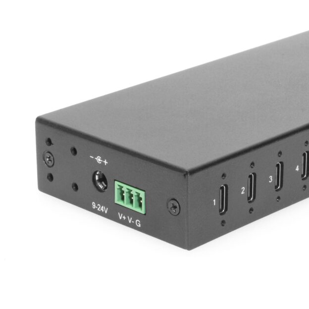 10-Port USB 3.2 Gen 2 Type-C Industrial Surface & DIN-Rail Mount Hub w/ ESD Surge Protection - Image 2