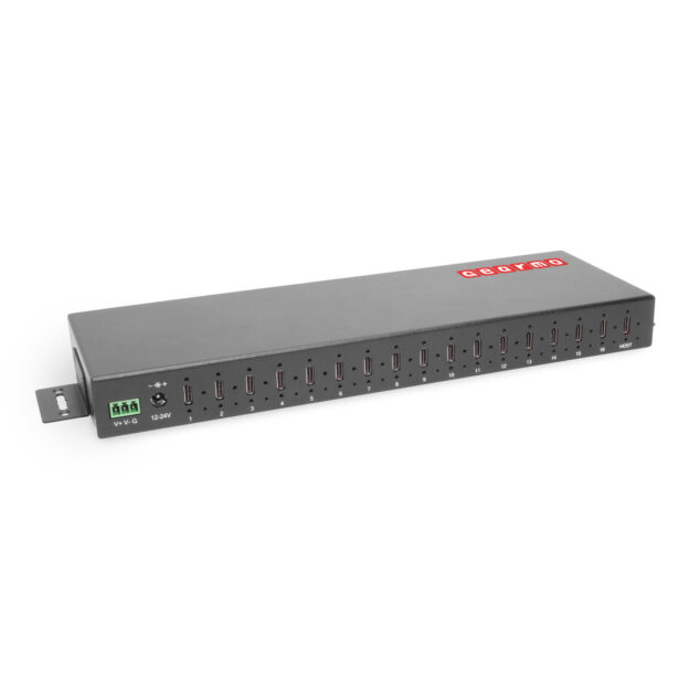 16-Port USB 3.2 Gen 2 Type-C Industrial Rack Mount Compatible Hub w/ ESD Surge Protection