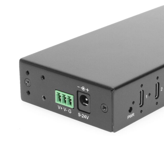 7-Port USB 3.2 Gen 2 Type-C Industrial Surface & DIN-Rail Mount Hub w/ ESD Surge Protection - Image 3